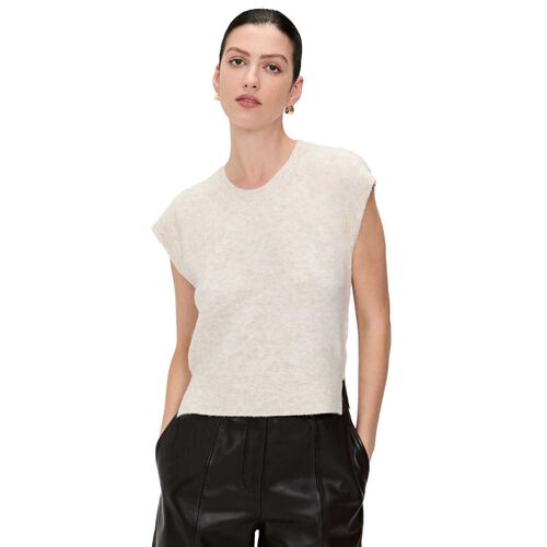Veronika Maine Fuzzy Knit Vest